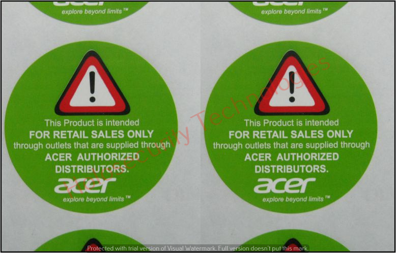 Printed Self Adhesive Label